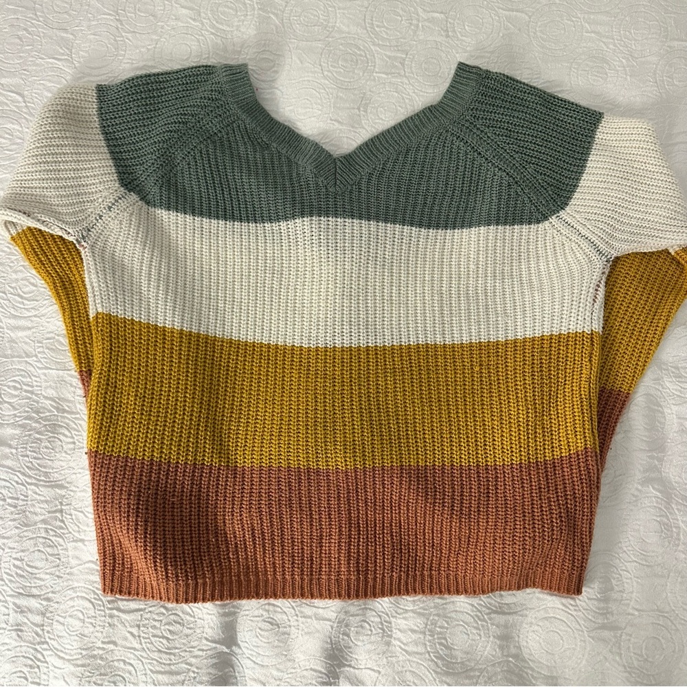 Multicolor V-Neck Sweater - Picture 4 of 6